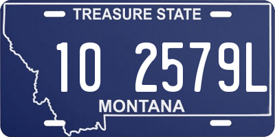 MT license plate 102579L