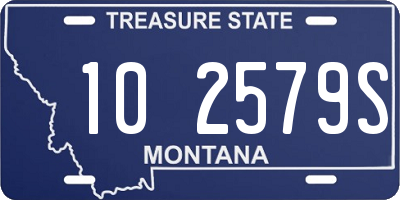 MT license plate 102579S