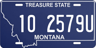MT license plate 102579U