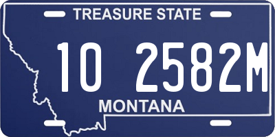 MT license plate 102582M