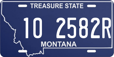 MT license plate 102582R