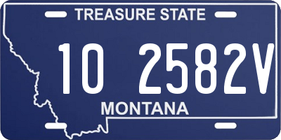 MT license plate 102582V