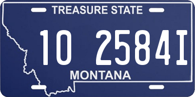 MT license plate 102584I