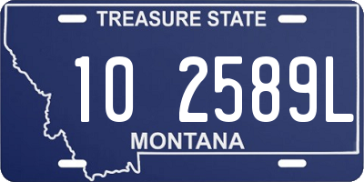 MT license plate 102589L