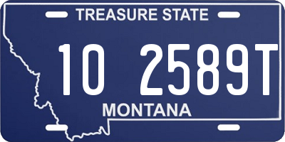 MT license plate 102589T