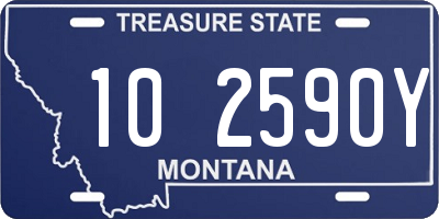 MT license plate 102590Y