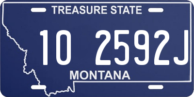 MT license plate 102592J