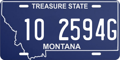 MT license plate 102594G