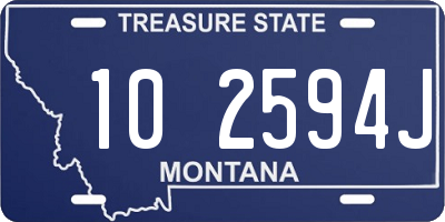 MT license plate 102594J