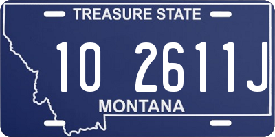 MT license plate 102611J