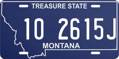 MT license plate 102615J