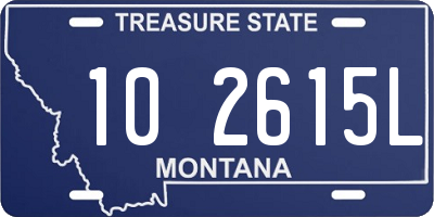 MT license plate 102615L