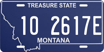 MT license plate 102617E