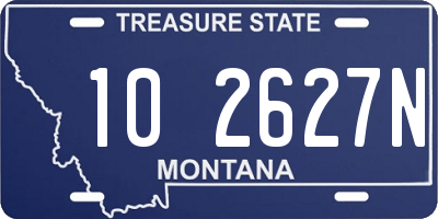 MT license plate 102627N