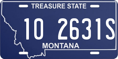 MT license plate 102631S