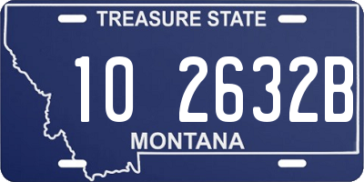 MT license plate 102632B