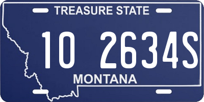 MT license plate 102634S