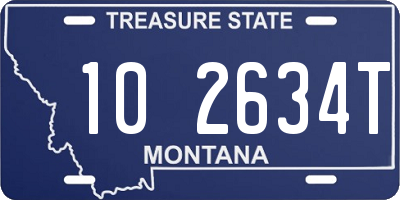 MT license plate 102634T