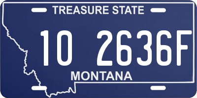 MT license plate 102636F