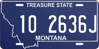 MT license plate 102636J