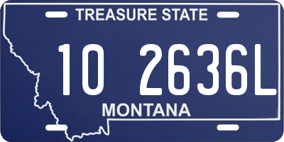 MT license plate 102636L