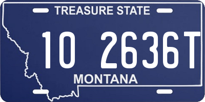 MT license plate 102636T