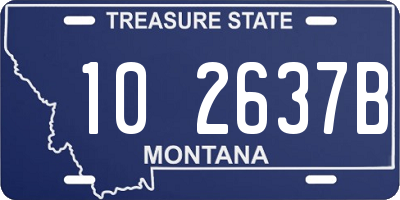 MT license plate 102637B