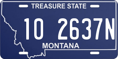 MT license plate 102637N