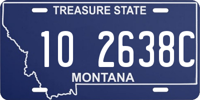 MT license plate 102638C
