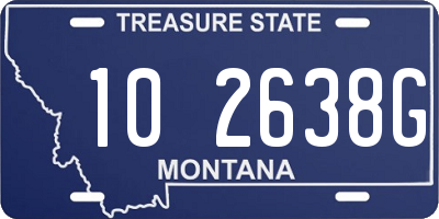 MT license plate 102638G