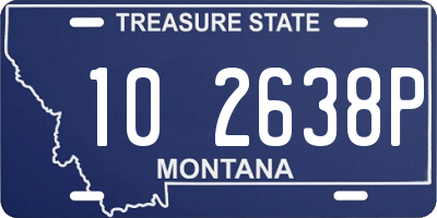 MT license plate 102638P