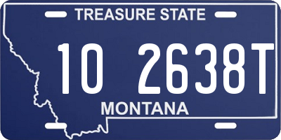 MT license plate 102638T