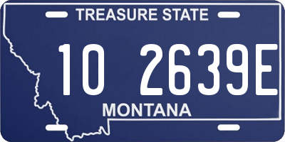 MT license plate 102639E