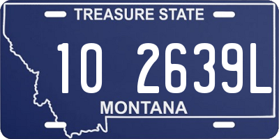 MT license plate 102639L