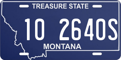 MT license plate 102640S