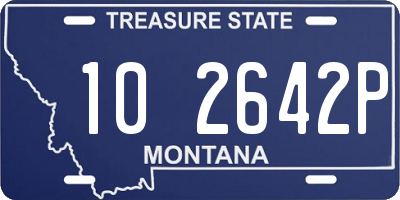 MT license plate 102642P