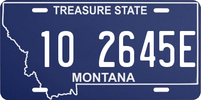 MT license plate 102645E