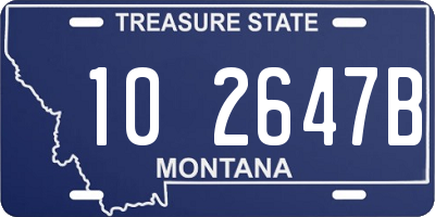 MT license plate 102647B