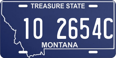 MT license plate 102654C