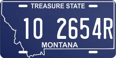 MT license plate 102654R