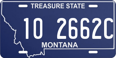 MT license plate 102662C