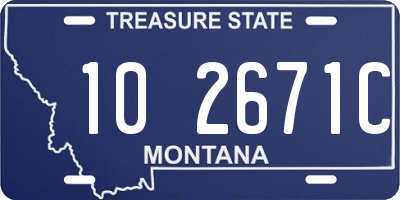 MT license plate 102671C