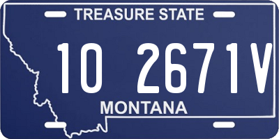 MT license plate 102671V