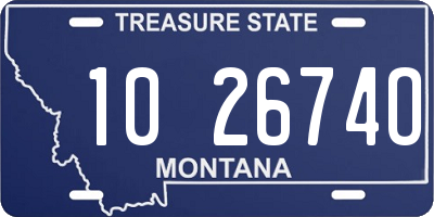 MT license plate 102674O