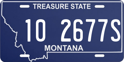 MT license plate 102677S