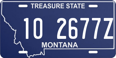 MT license plate 102677Z