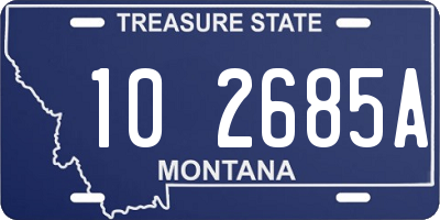 MT license plate 102685A