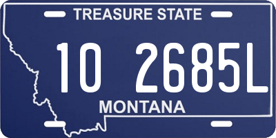 MT license plate 102685L