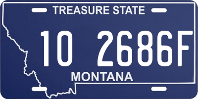 MT license plate 102686F