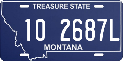 MT license plate 102687L